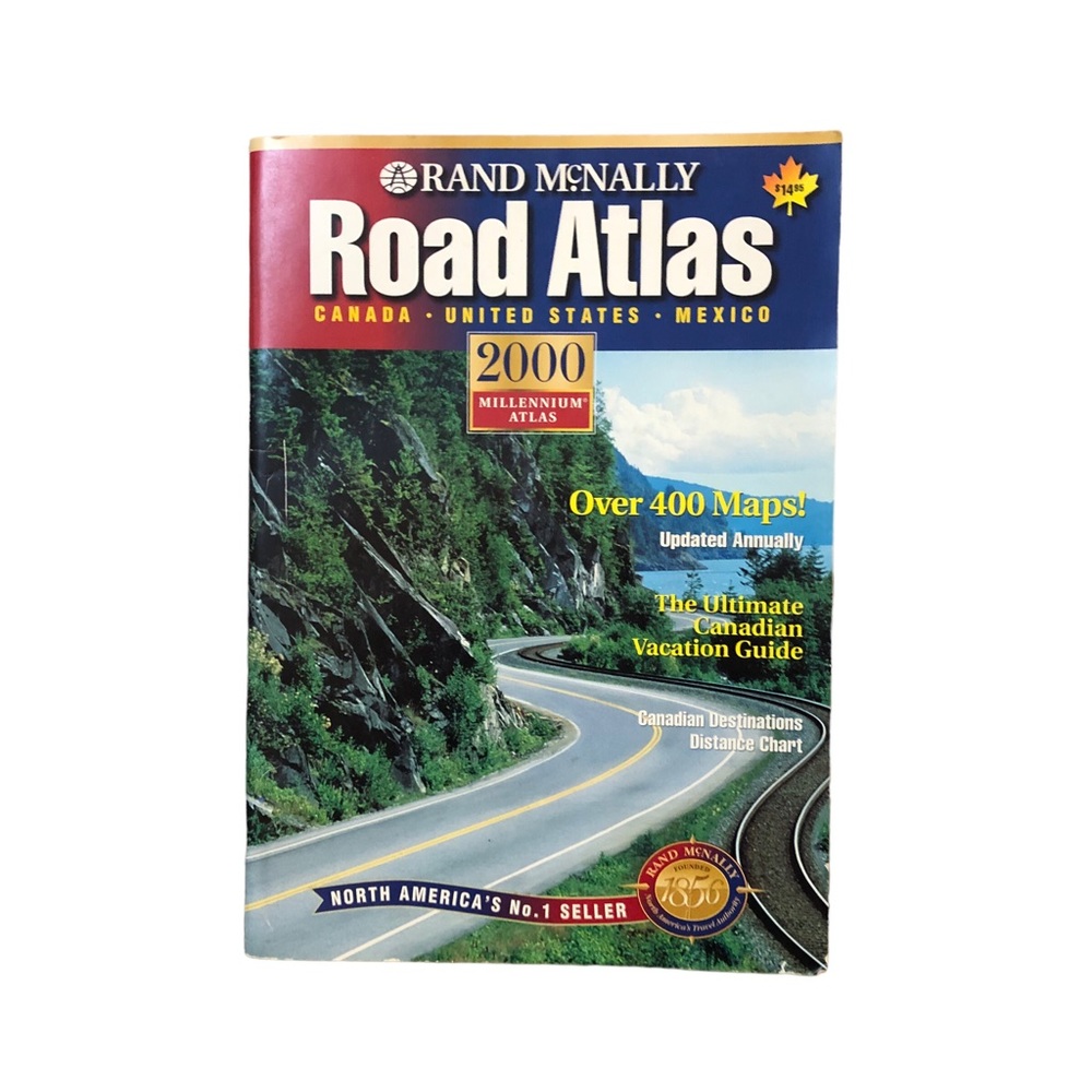 Vintage North American (USA + Canada) Travellers Road Map